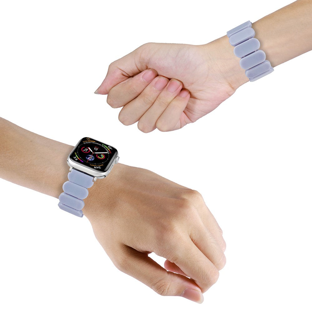 Rigtigt Cool Silikone Universal Rem passer til Apple Smartwatch - Blå#serie_11