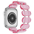 Apple Watch Series 41mm / 40mm / 38mm Watch Band Elastic Resin Strap - Transparent Pink