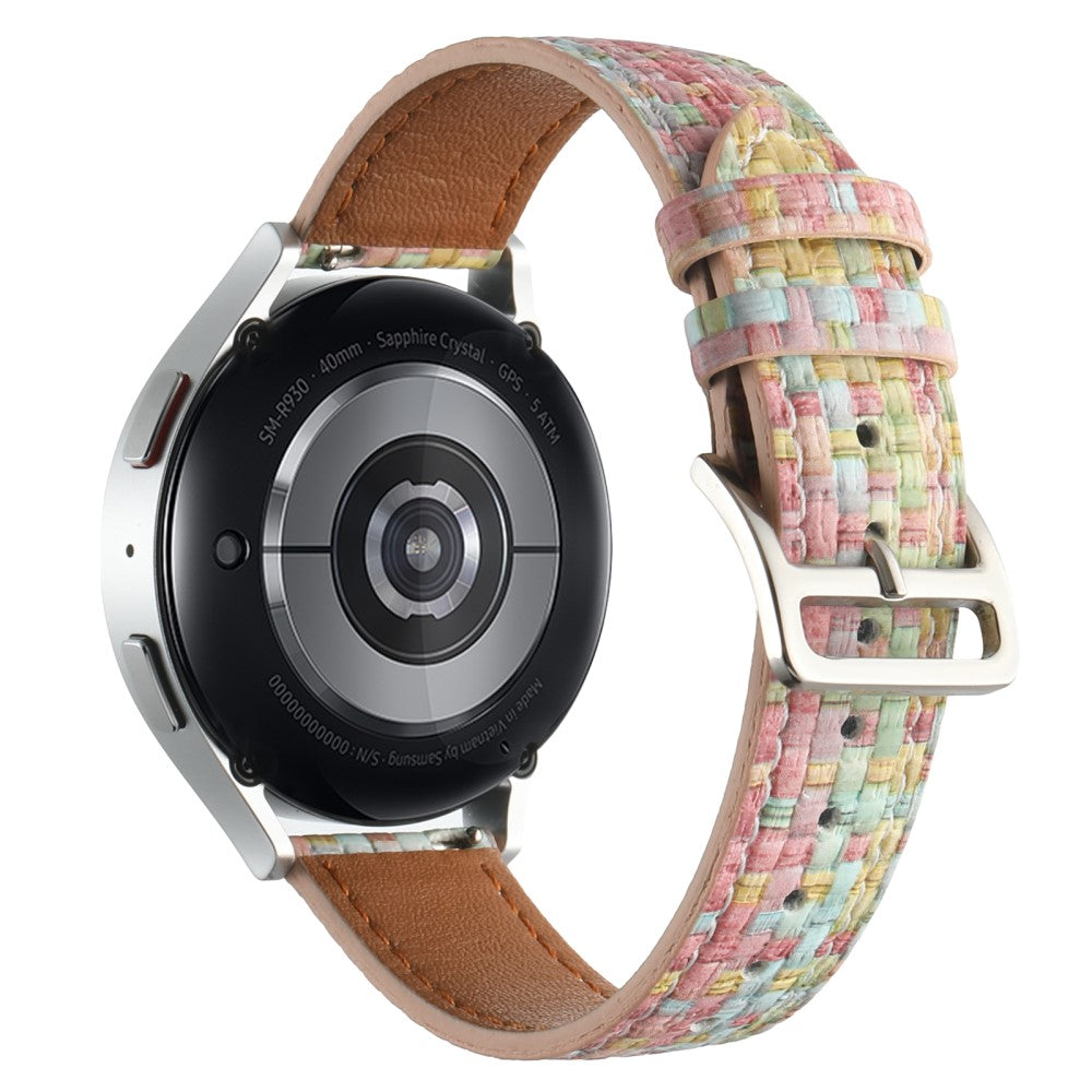 Rigtigt Holdbart Kunstlæder Universal Rem passer til Smartwatch - Pink#serie_1