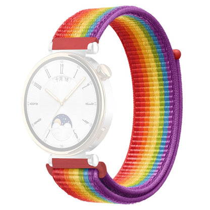 Huawei Watch GT 4 41mm / Garmin Venu 3S Watch Band 18mm Nylon Loop Adjustable Wrist Strap - Rainbow#serie_4