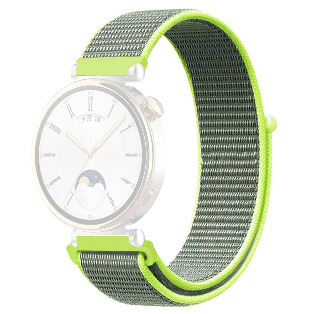 Huawei Watch GT 4 41mm / Garmin Venu 3S Watch Band 18mm Nylon Loop Adjustable Wrist Strap - Bright Yellow#serie_10