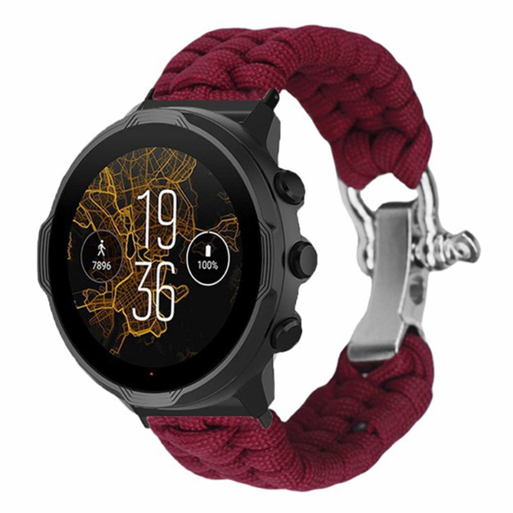 Fed Nylon Universal Rem passer til Smartwatch - Rød#serie_5