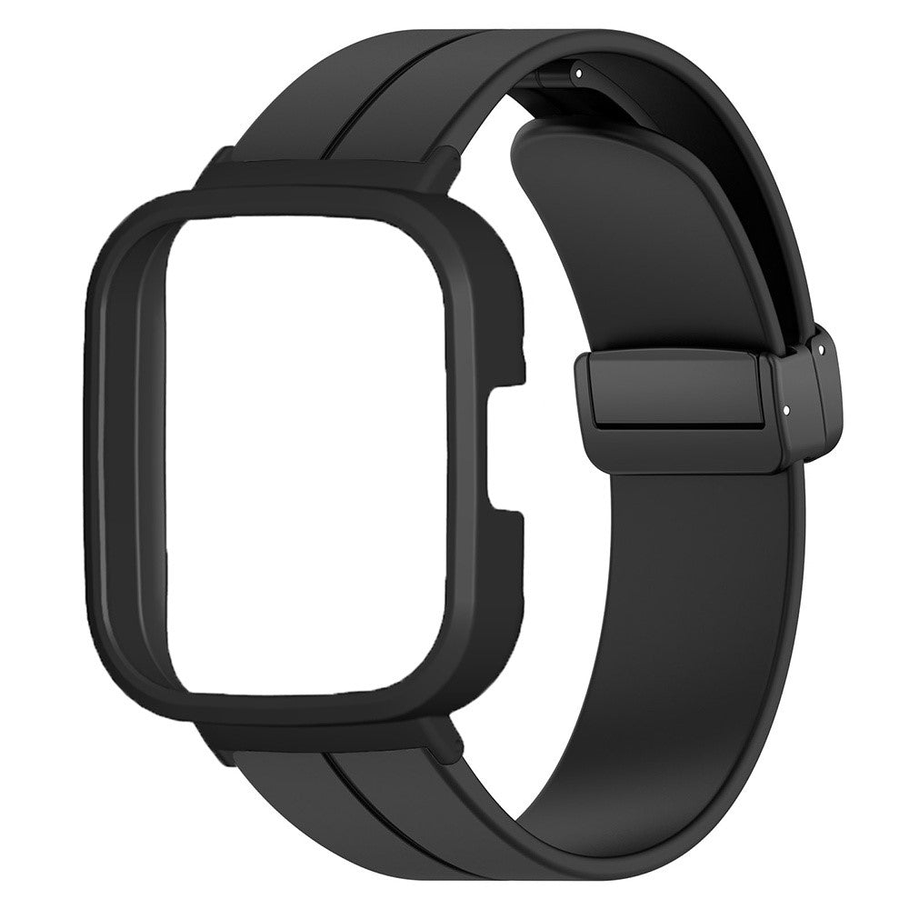 Sejt Silikone Rem passer til Xiaomi Redmi Watch 3 - Sort#serie_1