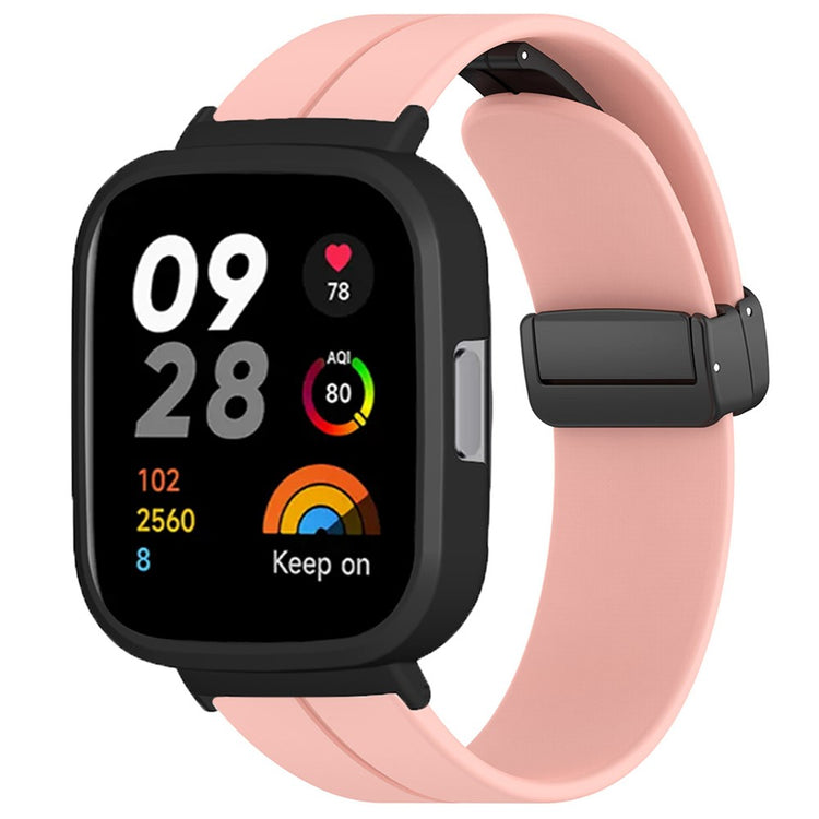 Sejt Silikone Rem passer til Xiaomi Redmi Watch 3 - Pink#serie_12