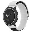 Google Pixel Watch / Pixel Watch 2 Watch Band Nylon Loop Wrist Strap with Watch Case - White Black+Black White Case