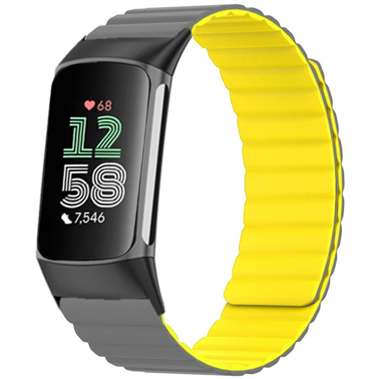 Silikone Universal Rem passer til Fitbit Charge 6 / Fitbit Charge 5 - Gul#serie_6