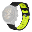Suunto Spartan Sport Wrist HR Baro / Suunto 7 Watch Bands Dual Color Flexible Straps - Black+Green
