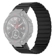 Huami Amazfit T-Rex / T-Rex Pro Flexible Watch Strap Magnetic Smartwatch Band - Black+Orange