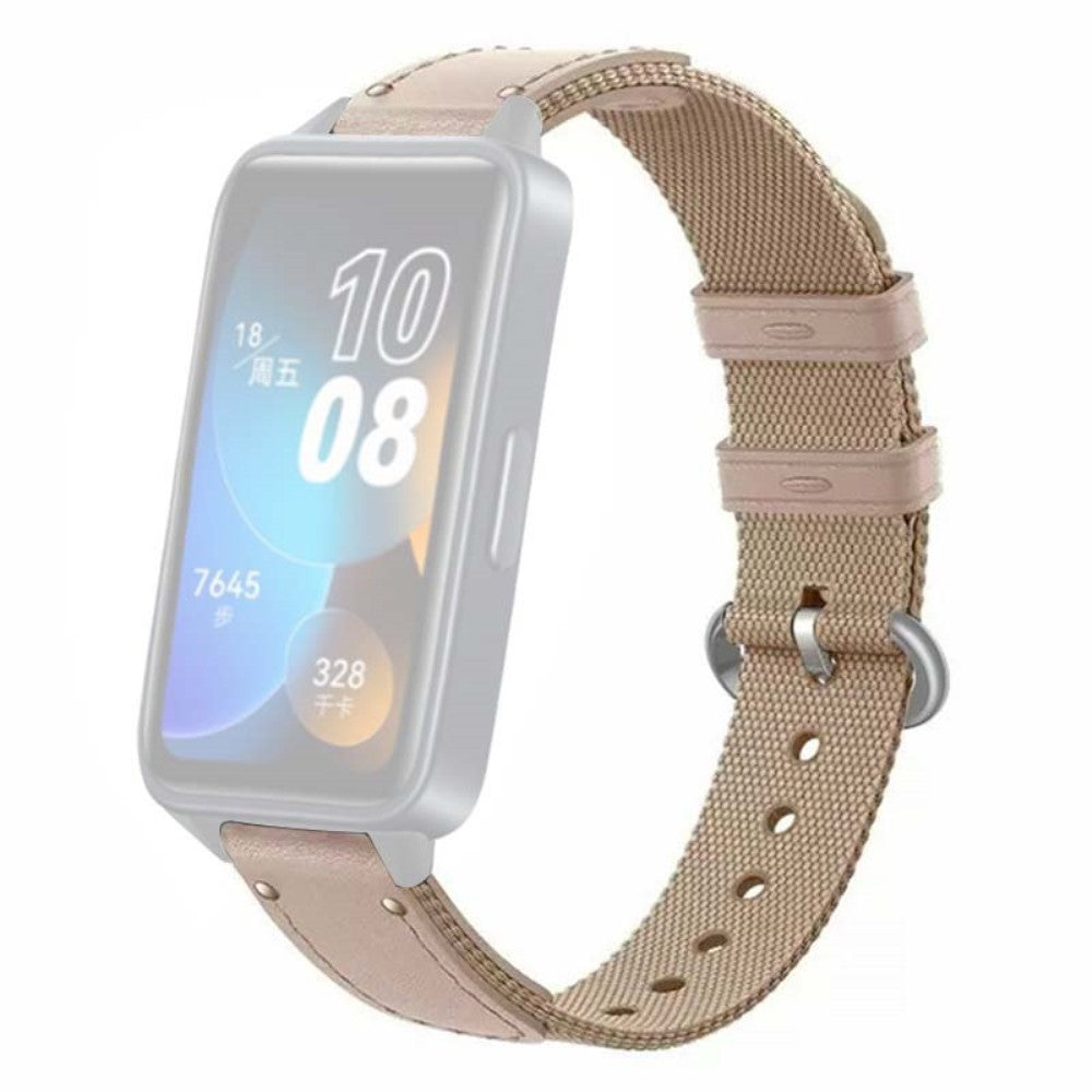 Rigtigt Godt Nylon Rem passer til Huawei Band 8 - Brun#serie_4