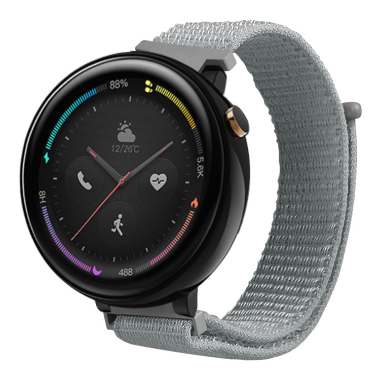 Rigtigt Elegant Nylon Rem passer til Amazfit Verge 2 - Sølv#serie_3