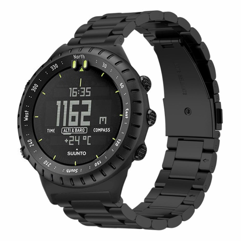 Super Fantastisk Metal Rem passer til Suunto Core - Sort#serie_1