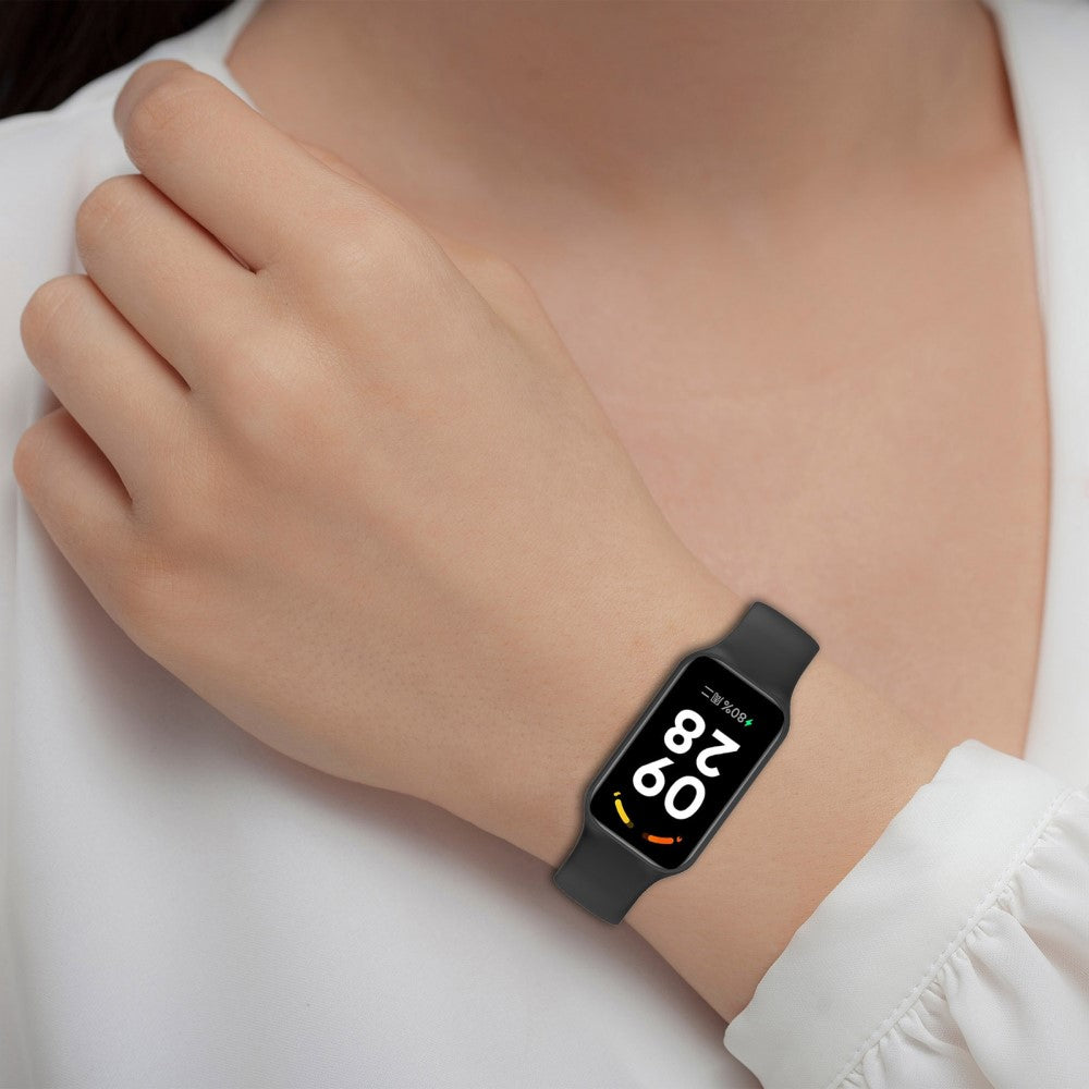 Silikone Universal Rem passer til Xiaomi Redmi Band 2 / Xiaomi Smart Band 8 Active - Sort#serie_1