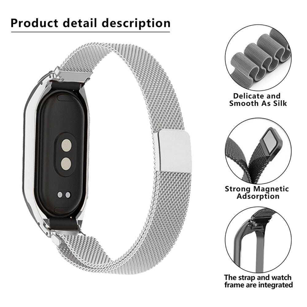 Metal Universal Rem passer til Xiaomi Mi Band 5 / Xiaomi Mi Smart Band 6 - Sølv#serie_1