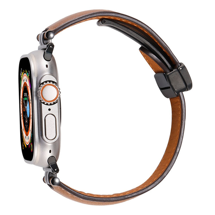 Super Fint Kunstlæder Universal Rem passer til Apple Smartwatch - Sort#serie_2