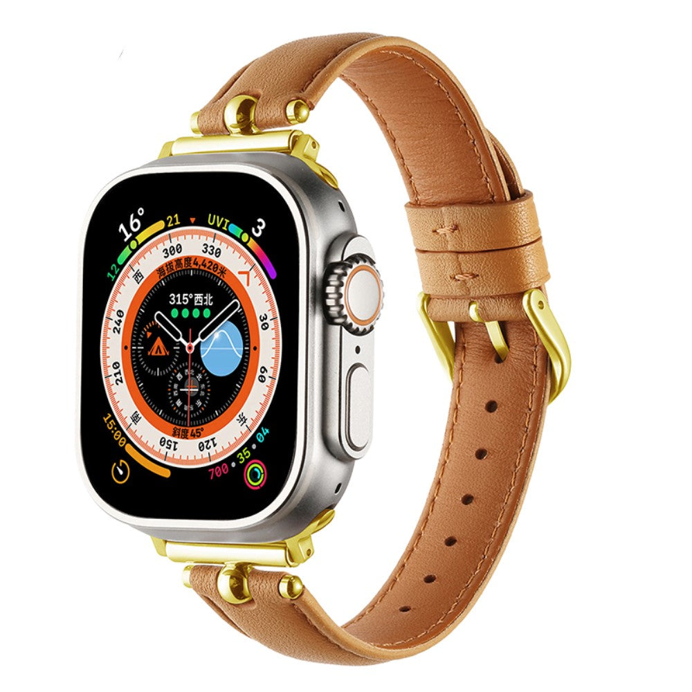 Superflot Kunstlæder Universal Rem passer til Apple Smartwatch - Brun#serie_7