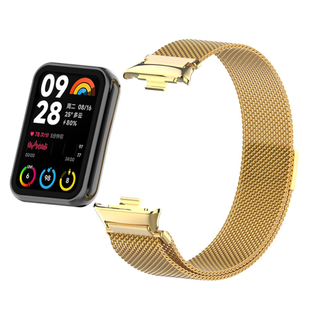 Meget Fint Metal Rem passer til Xiaomi Smart Band 8 Pro - Guld#serie_4