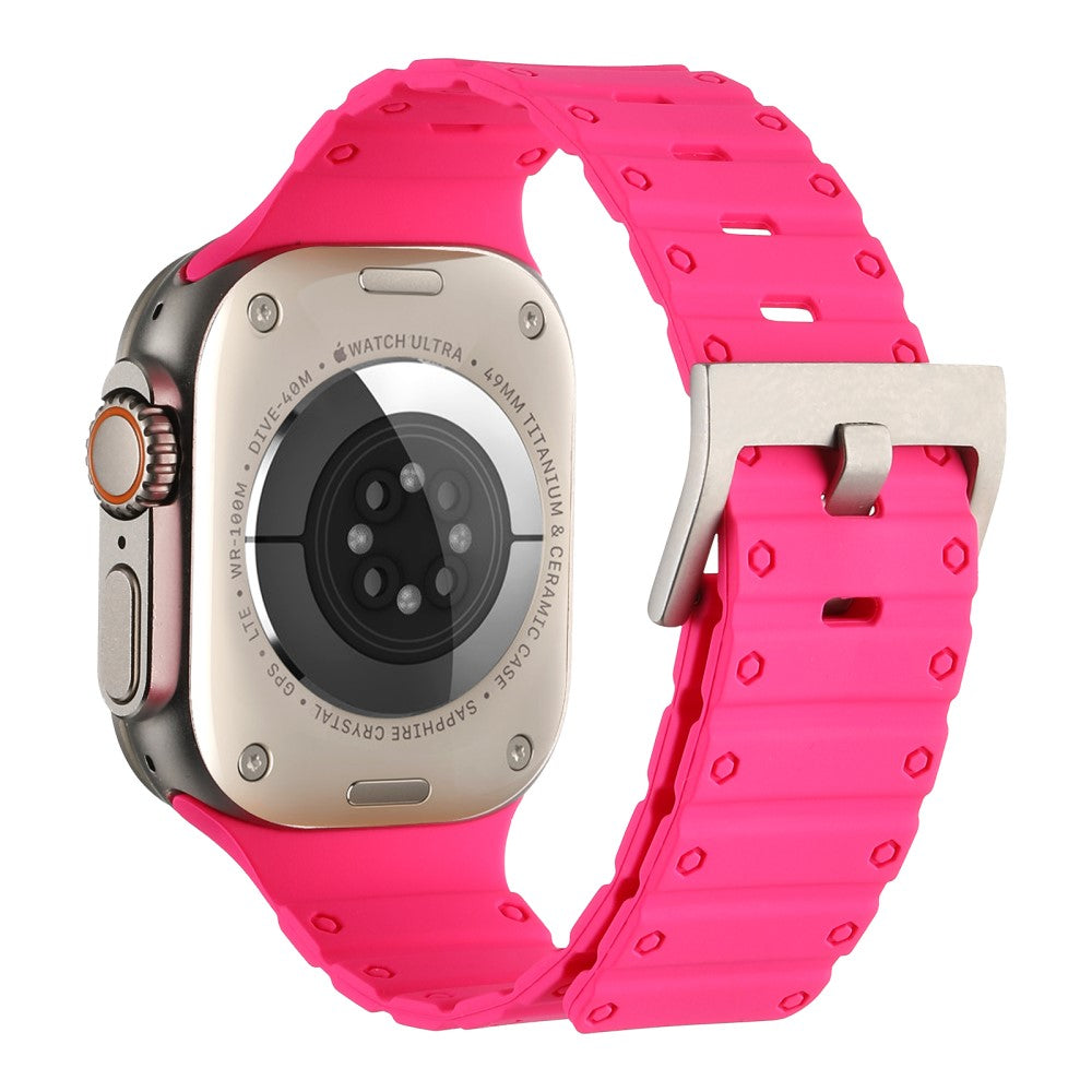 Rigtigt Pænt Silikone Universal Rem passer til Apple Smartwatch - Pink#serie_2