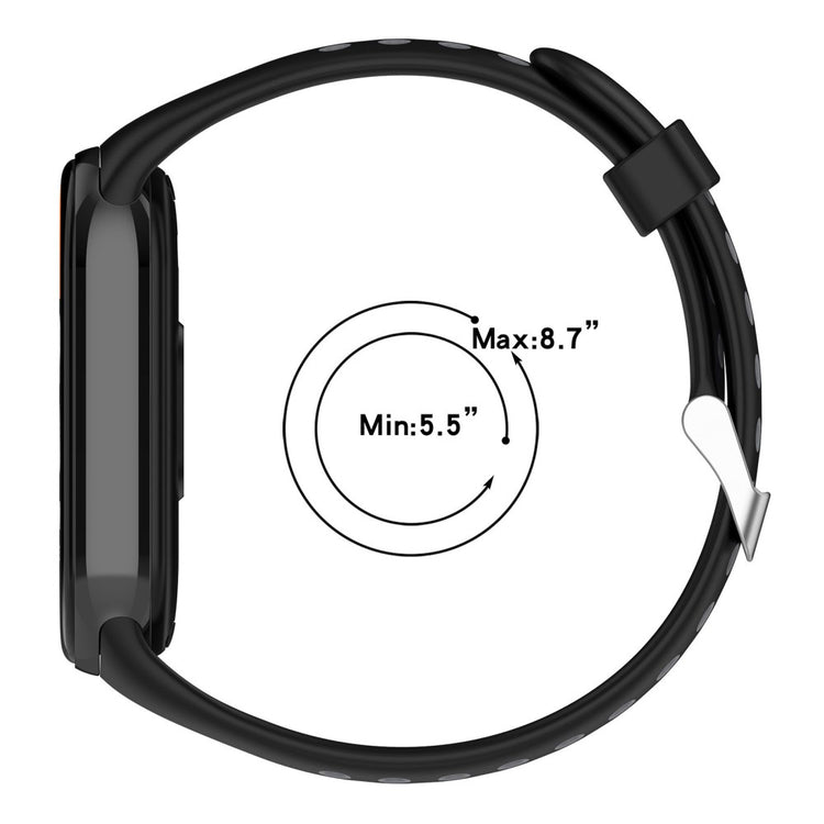 Vildt Sejt Silikone Rem passer til Xiaomi Smart Band 8 - Rød#serie_5