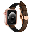 Apple Watch Series 41mm - 40mm - 38mm Universal Watch Strap - Tan / Rose Gold Buckle and Rose Gold Buckle