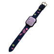 Apple Watch 41mm / 40mm / 38mm Watchband Embroidery Watch Strap - Heart Heart Black Denim Denim