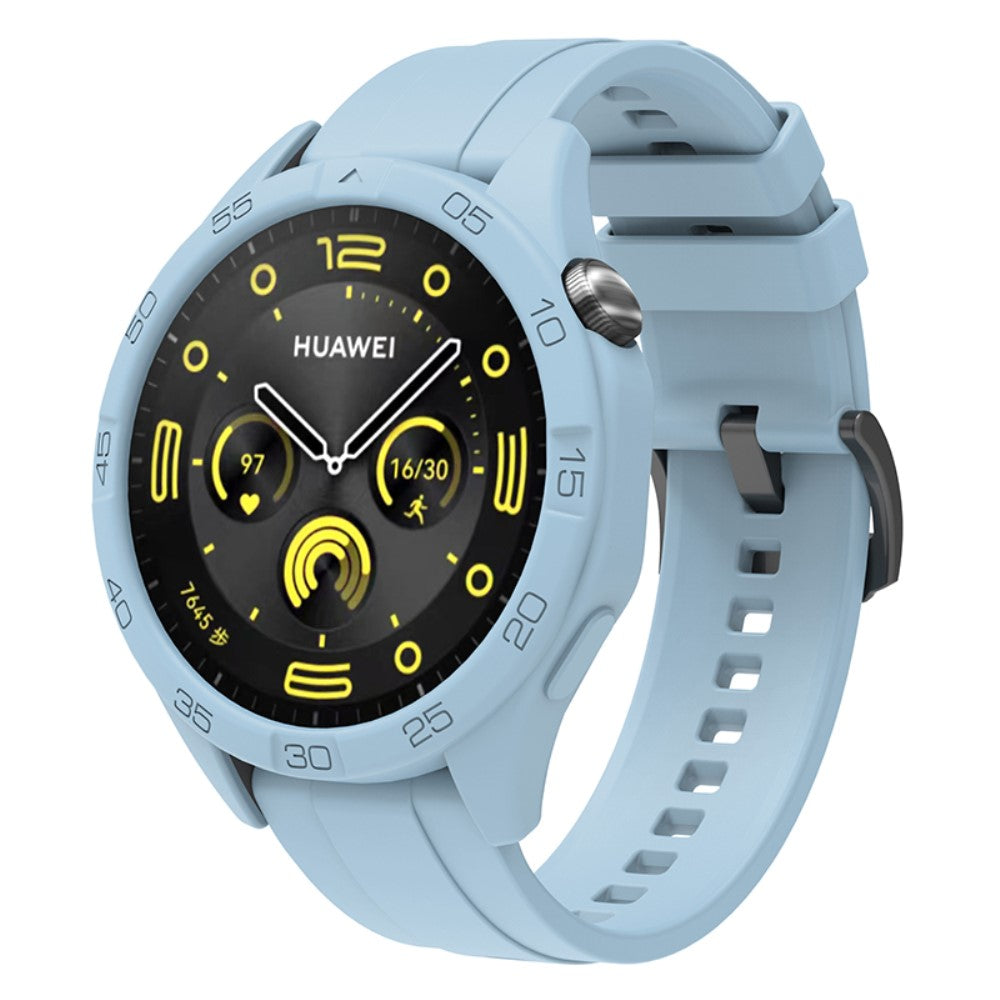 Silikone Rem med Etui passer til Huawei Watch GT 4 46mm - Blå#serie_1