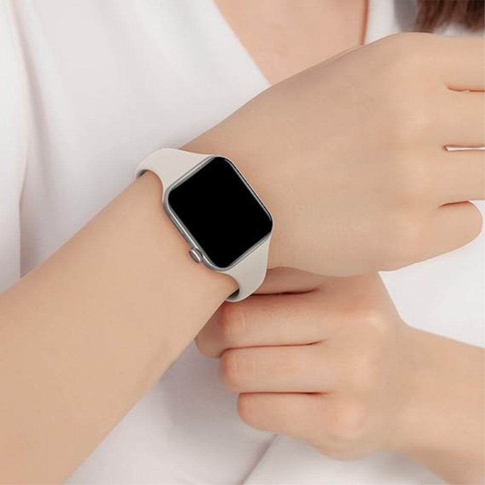 Super Fed Silikone Universal Rem passer til Apple Smartwatch - Sort#serie_5