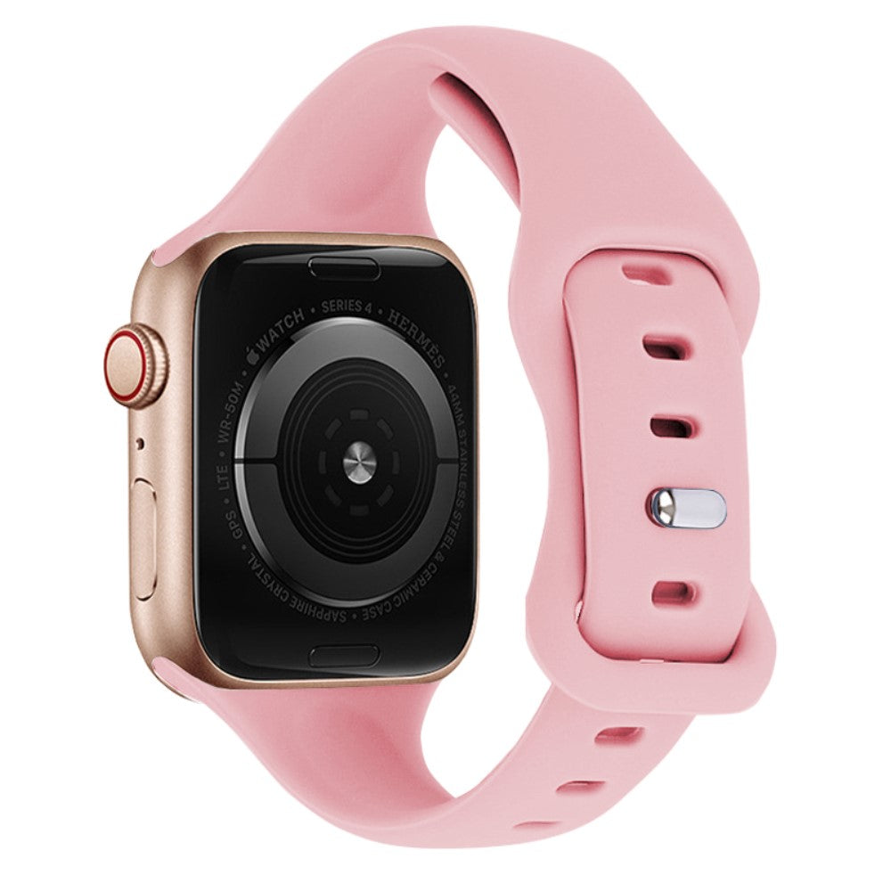 Helt Vildt Skøn Silikone Universal Rem passer til Apple Smartwatch - Pink#serie_9