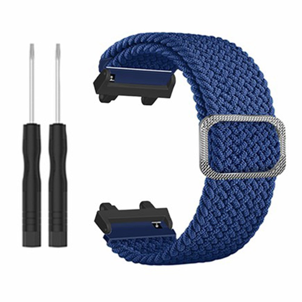 Rigtigt Godt Nylon Rem passer til Amazfit Active Edge - Blå#serie_14