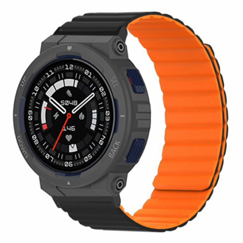 Helt Vildt Elegant Silikone Rem passer til Amazfit Active Edge - Orange#serie_1