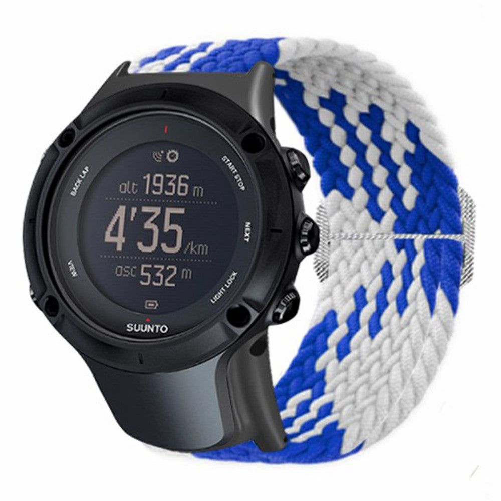 Glimrende Nylon Universal Rem passer til Suunto Smartwatch - Blå#serie_12