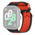 Xiaomi Redmi Watch 4 Dual Color Silicone Watch Band Wrist Strap - Black+Red