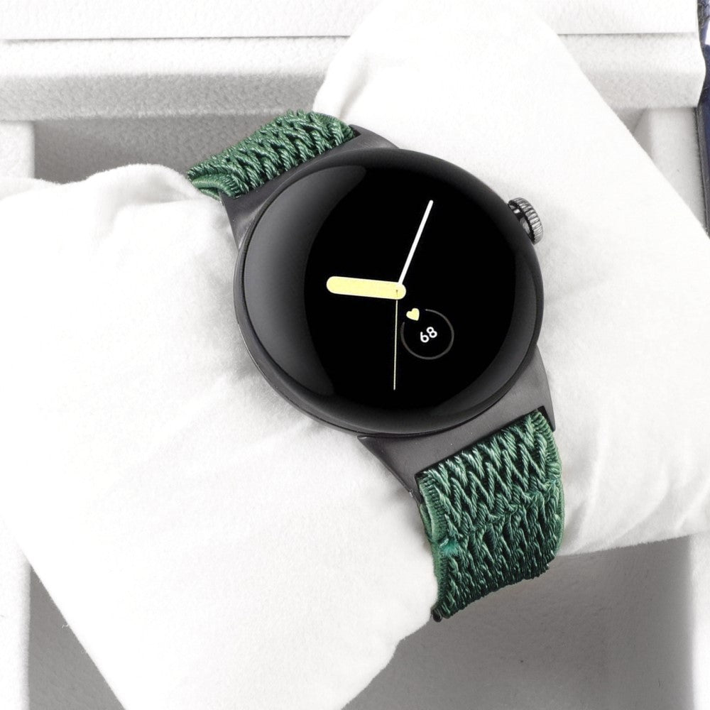 Nylon Universal Rem passer til Google Pixel Watch 2 / Google Pixel Watch - Grøn#serie_6