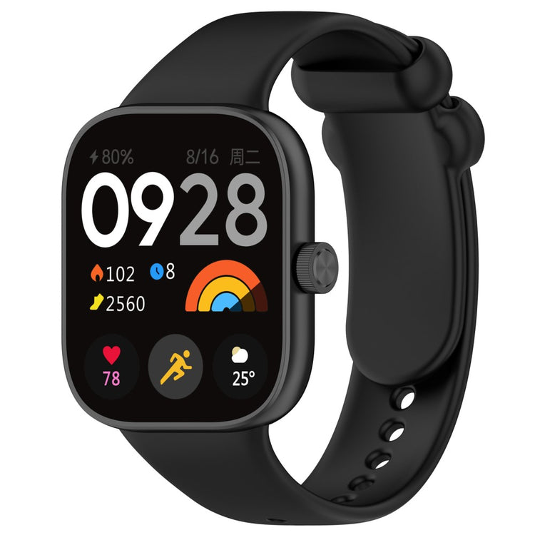 Silikone Universal Rem passer til Xiaomi Band 8 Pro / Xiaomi Redmi Watch 4 - Sort#serie_1