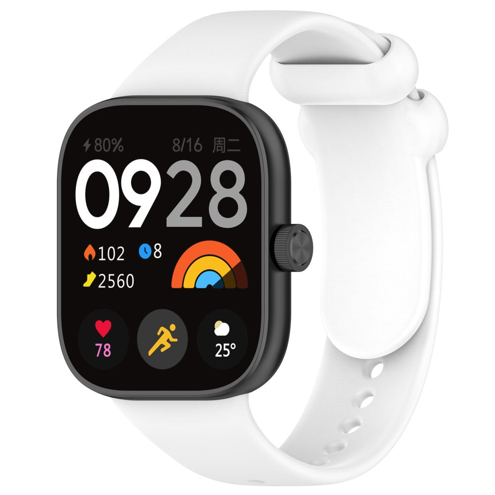 Silikone Universal Rem passer til Xiaomi Band 8 Pro / Xiaomi Redmi Watch 4 - Hvid#serie_2