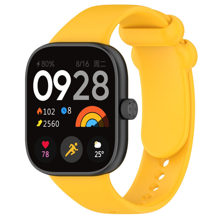 Silikone Universal Rem passer til Xiaomi Band 8 Pro / Xiaomi Redmi Watch 4 - Gul#serie_5