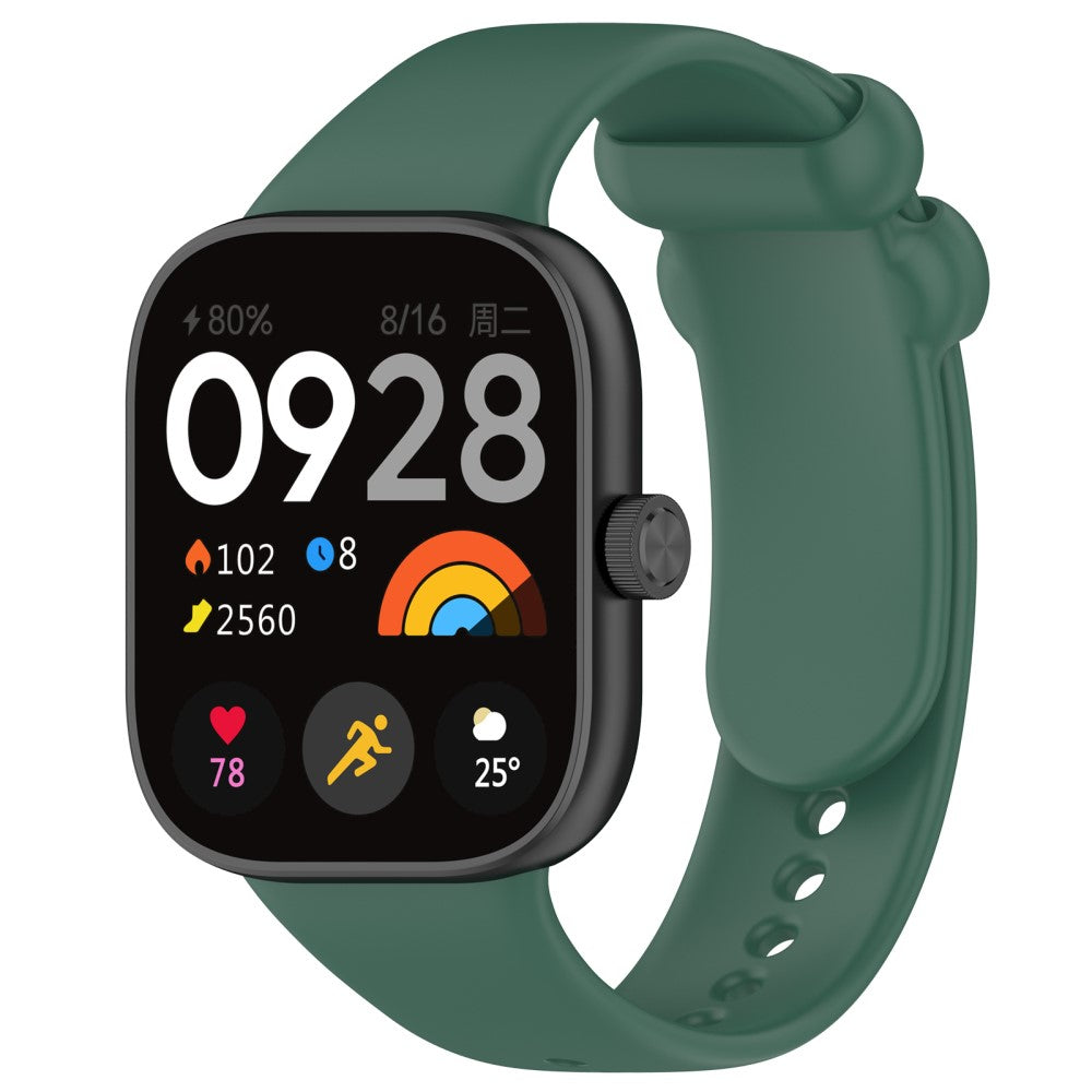 Silikone Universal Rem passer til Xiaomi Band 8 Pro / Xiaomi Redmi Watch 4 - Grøn#serie_7