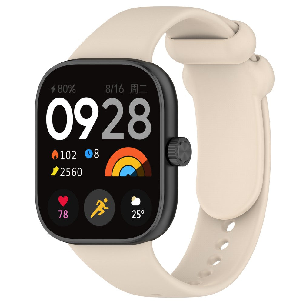 Silikone Universal Rem passer til Xiaomi Band 8 Pro / Xiaomi Redmi Watch 4 - Hvid#serie_10