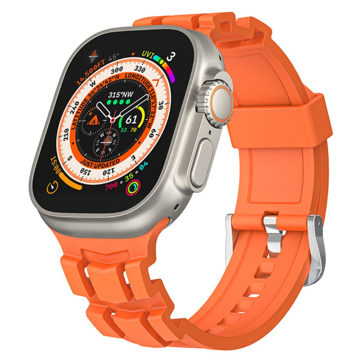 Rigtigt Fint Silikone Universal Rem passer til Apple Smartwatch - Orange#serie_1