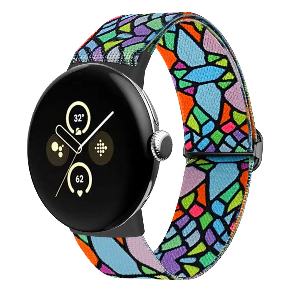 Nylon Universal Rem passer til Google Pixel Watch / Google Pixel Watch 2 - Flerfarvet#serie_5