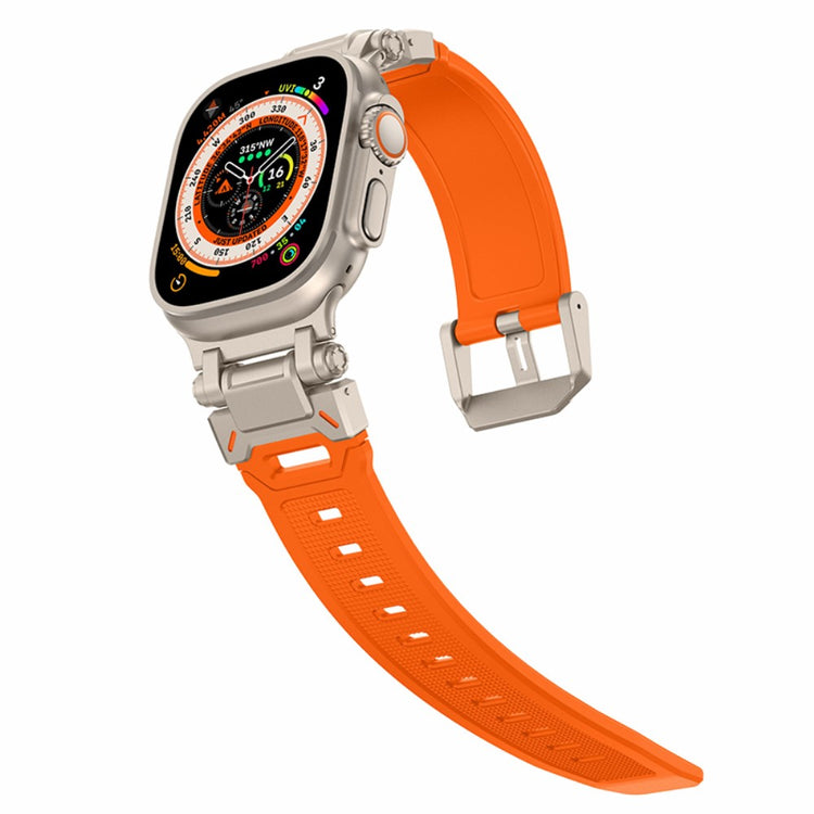 Rigtigt Fint Silikone Universal Rem passer til Apple Smartwatch - Orange#serie_7