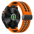Garmin Fenix 7 Pro / Fenix 7 Replacement Band 22mm Silicone Strap with Magnetic Buckle - Orange+Black