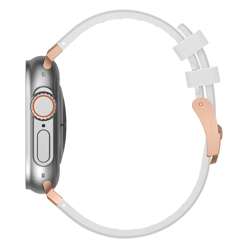 Mega Sejt Silikone Universal Rem passer til Apple Smartwatch - Hvid#serie_11