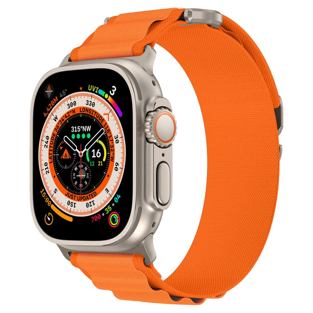 Helt Vildt Slidstærk Nylon Universal Rem passer til Apple Smartwatch - Orange#serie_2
