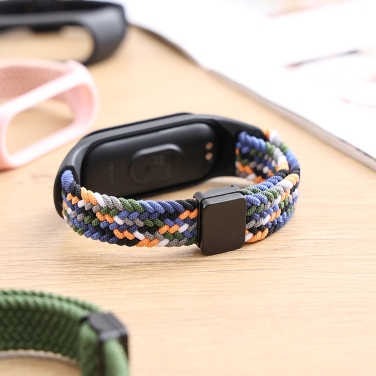 Vildt Godt Nylon Rem passer til Xiaomi Smart Band 8 - Sort#serie_12