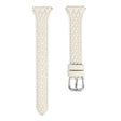 Genuine Cow Leather Band Garmin Forerunner 645 / 645 Music Rhombus Imprinted Watch Strap - Apricot