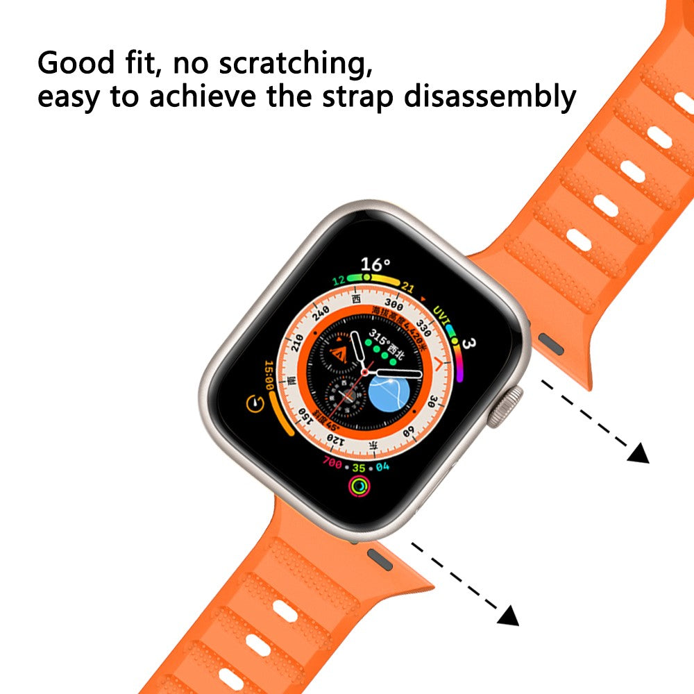 Superflot Silikone Universal Rem passer til Apple Smartwatch - Orange#serie_3