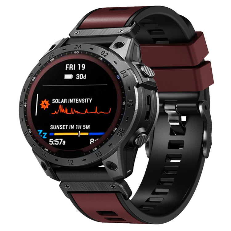 Vildt Rart Silikone Universal Rem passer til Garmin Smartwatch - Rød#serie_8