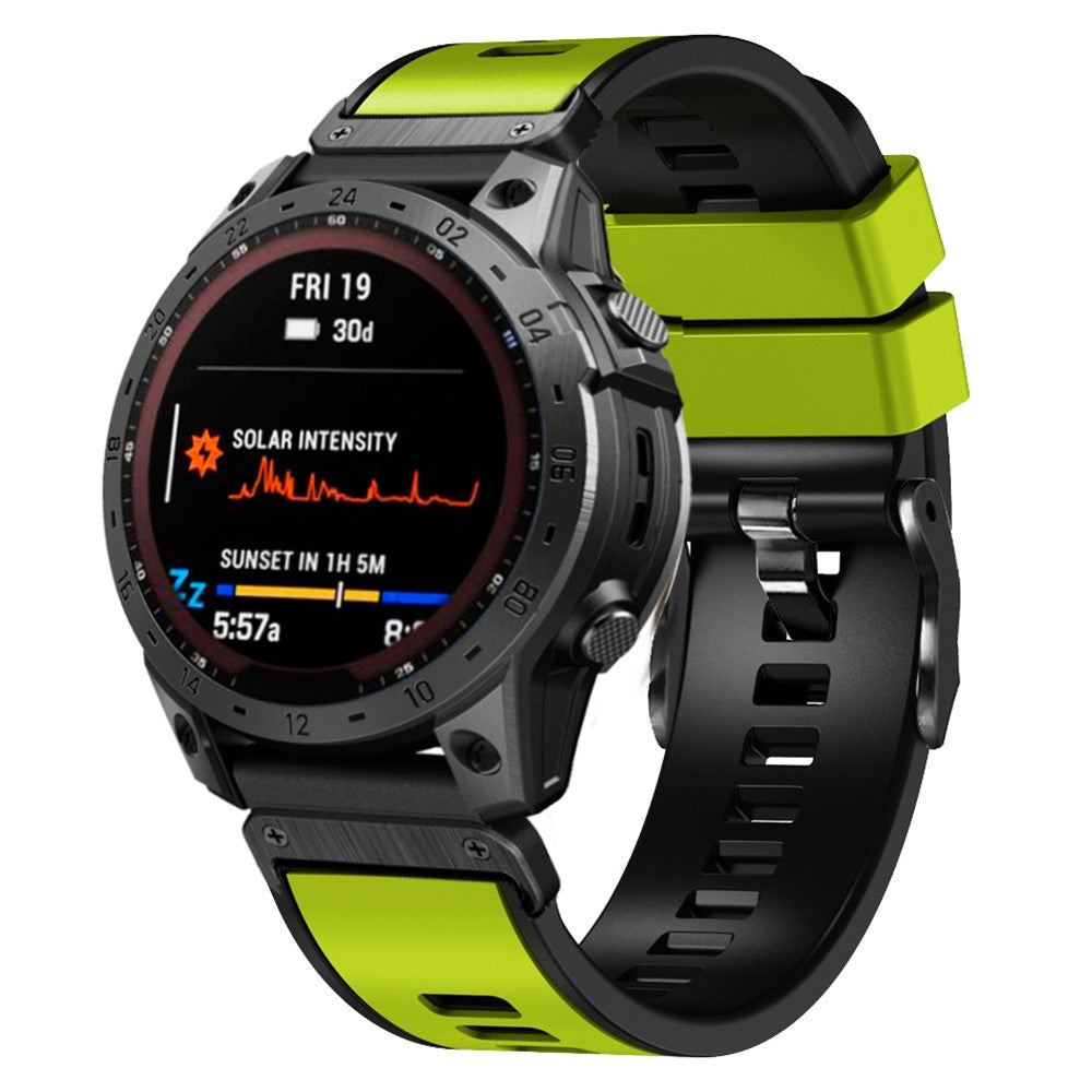 Vildt Rart Silikone Universal Rem passer til Garmin Smartwatch - Grøn#serie_12