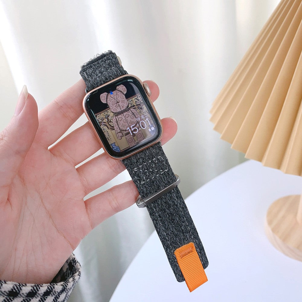 Komfortabel Nylon Universal Rem passer til Apple Smartwatch - Sølv#serie_5