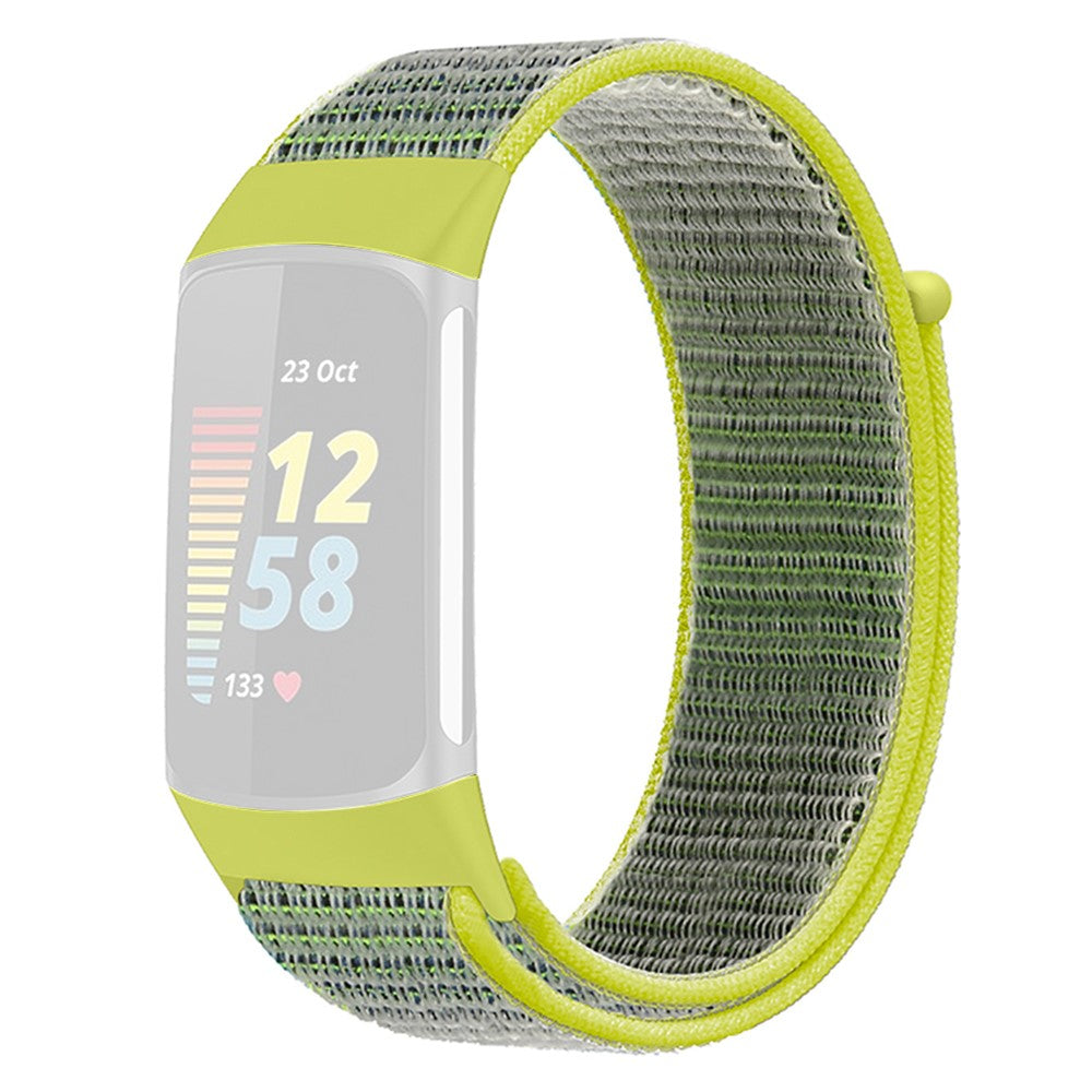 Helt Vildt Nydelig Nylon Rem passer til Fitbit Charge 2 - Gul#serie_7